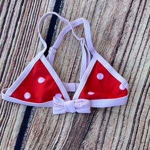 kate spade Red and White Polka Dot Kids Bikini Top